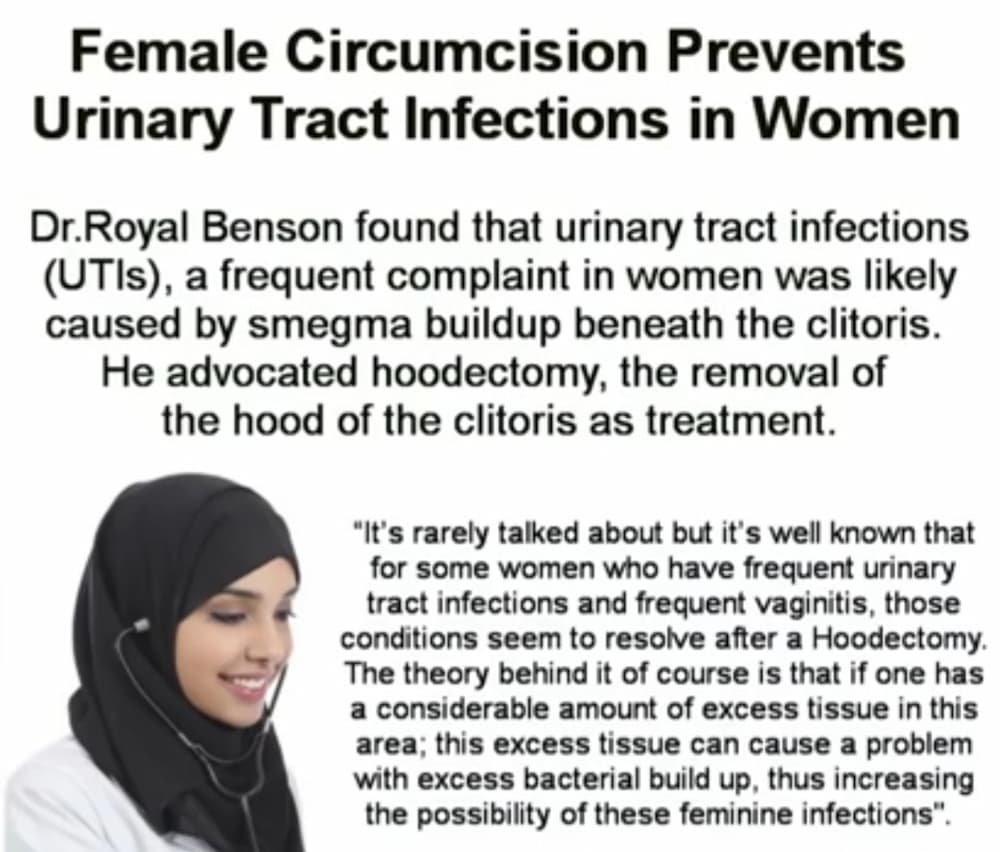 Graphic claiming hygiene justification via 'extra skin'