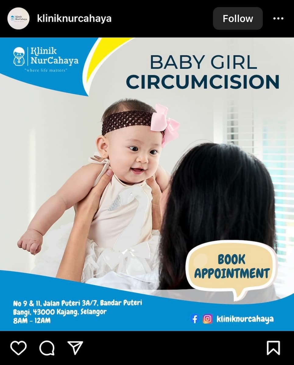 Advertisements promoting female circumcision services